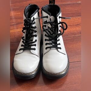 Dr. Martens  Zavala White Leather Boots